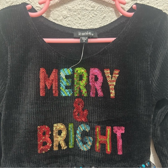 Zunie "Merry & Bright" Christmas Colorful Dress Size  5 - Picture 2 of 4